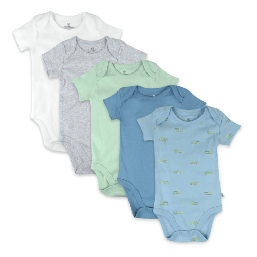 5-Pack Organic Cotton Short Sleeve Bodysuits | Honest Baby Clothing