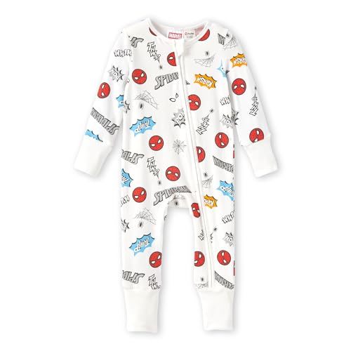 Disney Princess Ariel Belle Moana Mickey Minnie Baby Organic Cotton Footie Zipper Pajamas Newborn Infant Romper