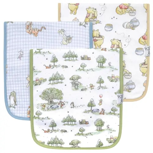Hundred Acre Wood Premium Burp Cloths