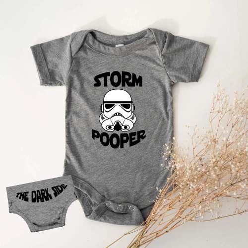 New Baby Onesie, Storm Pooper, Star Wars Themed Baby Boy’s, or Girl’s Onesie, Baby Shower Gift, Baby Take Home Outfit, Boy’s, Girl’s, Custom Baby Onesie