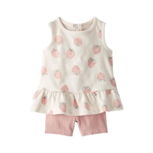 Baby Girls Knit Top and Shorts Set