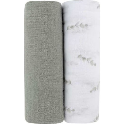 Cotton Muslin Swaddle Blanket 2 Pack