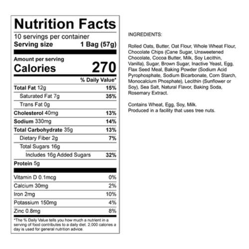 Milkmakers® Lactation Cookie Bites, Oatmeal Chocolate Chip, 8ct