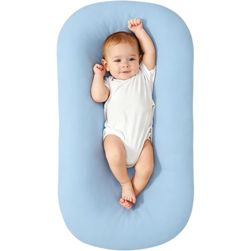 Baby Support Cushion for Newborn, Infant Support Cushion, Portable Tummy Time Mat for Home and Travel, Supervised Use, Soft Breathable Cotton, Baby Essentials Gift (Pink)