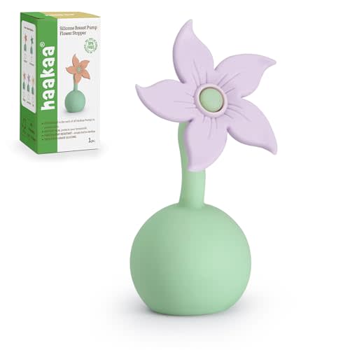 haakaa Manual Breast Pump Flower Stopper (Lavender) - Made of Premium Silicone, BPA Free, Compatible with All haakaa Breast Pumps