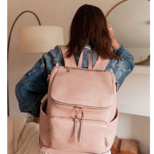 Lullaby Diaper Backpack Blush | Poppy and Peonies – www.poppyandpeonies-us.com