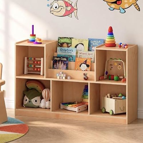 2-Tier Montessori Shelf and Toy Storage Organizer