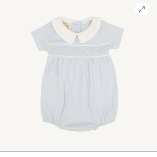 Short Sleeve Banbury Bubble - Buckhead Blue with Worth Avenue White Sm