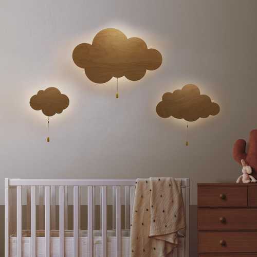 Cloud night light, wall lamp, baby gift, nursery decor, baby's room decor, night hanging light, wooden decor, nursery cloud lamp, new born