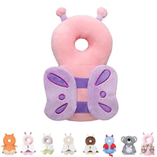 Baby Head Protector Backpack for Falling Crawling and Walking Toddler Essentials Infant Toys Helmets Baby Lover Gifts for 0.5-2Years 6-12 Months (Pink, Butterfly)