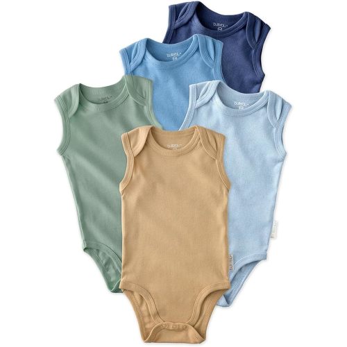 Sam 5-Pack Sleeveless Bodysuits 100% Organic Cotton Baby Clothes for Boys and Girls​​