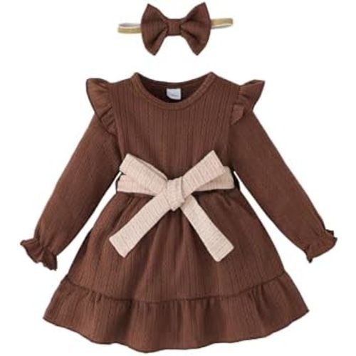 Mioglrie Baby Girl Dress Toddler Girls' Dresses 3 6 9 12 18 24 Months 2t 3t Girls Clothes Fall Winter Outfits