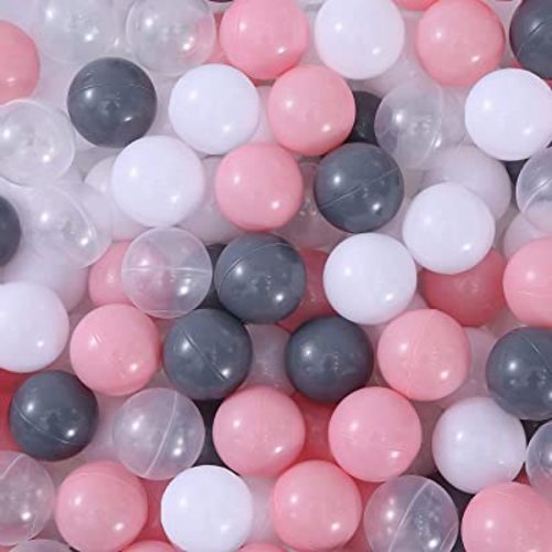 MoonxHome Ball Pit Balls for Toddlers, BPA Free Crush Proof Plastic Toy Balls for Ball Pit, Children's Pool Water Toys, Macaron Ocean Balls for Play Tent 2.15 Inch Pack of 100 200 500 800 1000