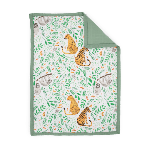 Cotton Muslin Toddler Comforter - Mighty Jungle