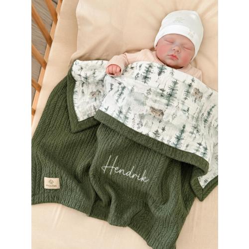 Personalized Baby Blanket, Custom Baby Blanket with Name, Baby Shower Gift, Embroidered Baby Blanket, Newborn Gift, Muslin Blanket
