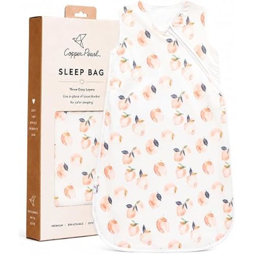 Copper Pearl Baby Sleep Sack, Caroline - Wearable Blanket for 0-6 Months, Sleeveless Sleep Sack for Baby Boy or Girl