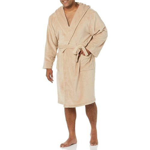 Amazon Essentials Men's Mid-Length Plush Robe