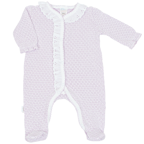 Paty Knit Footie with Eyelet #217E