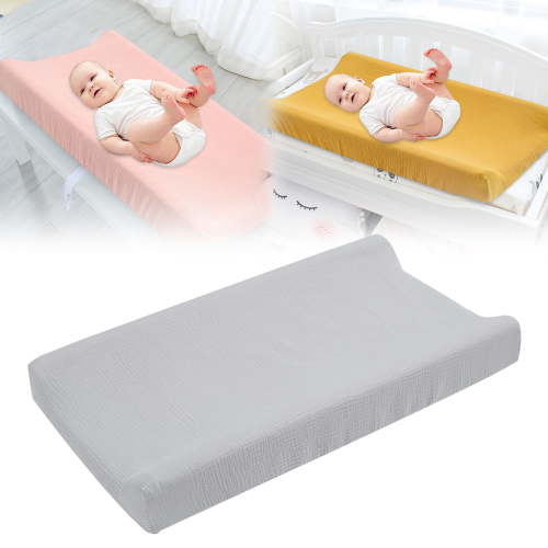 Baby Bed Cover Breathable Simple Style Baby Nursing Table Cover Soft Smooth Changing Pads Cover Soft Comfy Bassinet Pad, 16.14x31.89x5.12"