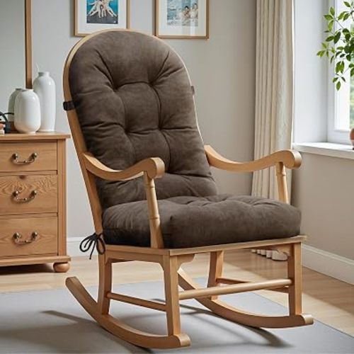 One-Piece High Back Tufted Rocking Chair Cushion