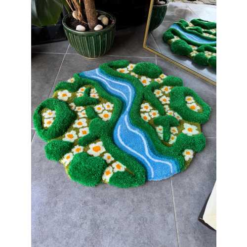 Daisy & River 3D Fluffy Handmade Tufted Rug