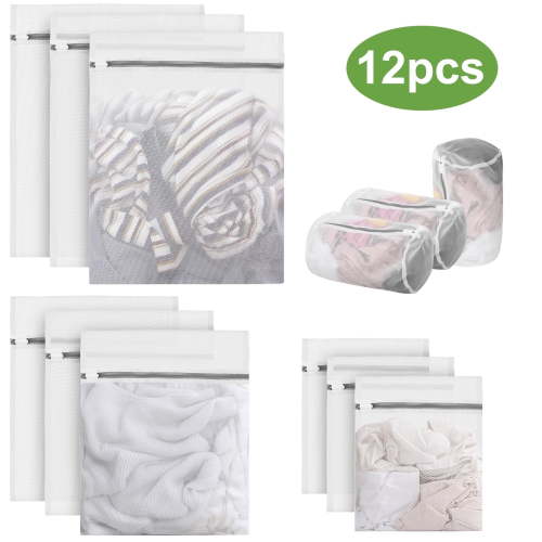 12pcs Mesh Laundry Bags, EEEkit Lingerie Bags for Washing Delicates, Clothing Wash Bags, Garment Bag for Washing Machine