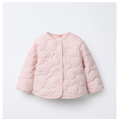 WATER REPELLENT HEART PUFFER JACKET - Pink | ZARA United States