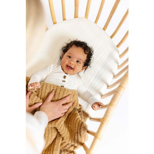 Chenille Blanket - Tan - Small & Large