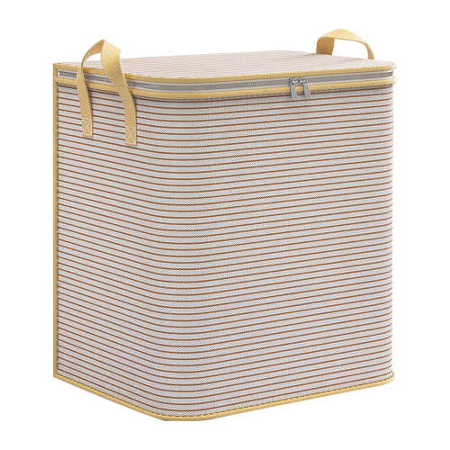 Laundry Hamper with Lid, Tall Laundry Baskets with Handles and Zipper, Heavy Duty Large Laundry Bin with Collapsible Design (Coffee) 21.65x15.74x19.68"