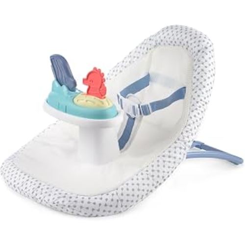 Skip Hop 2-in-1 Baby Ergonomic Activity Floor Seat for Upright Sitting Lightweight and Travel-Friendly Seascape Age 0+