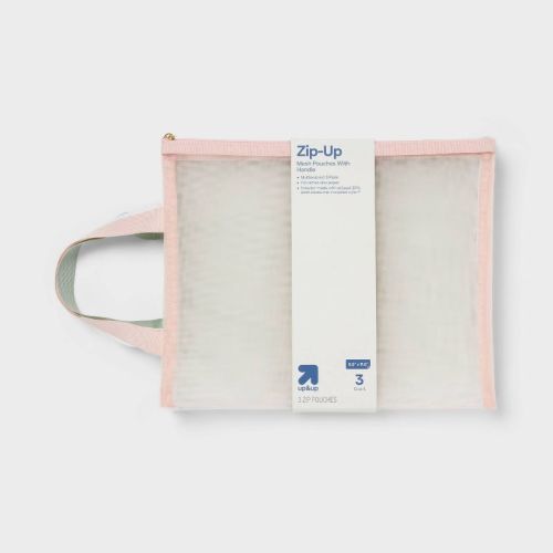 Medium Size Set of Mesh Zip Pouches - up&up™