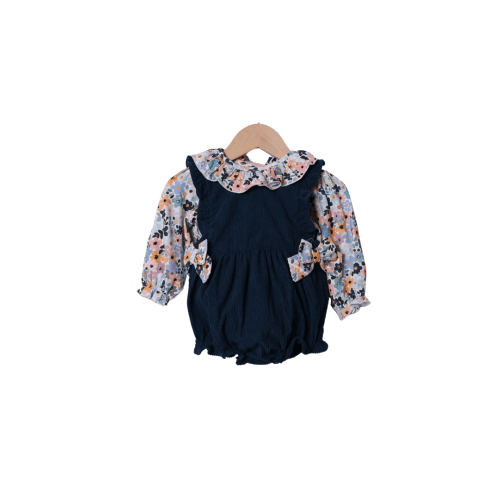 Two Piece Corduroy Floral Bubble