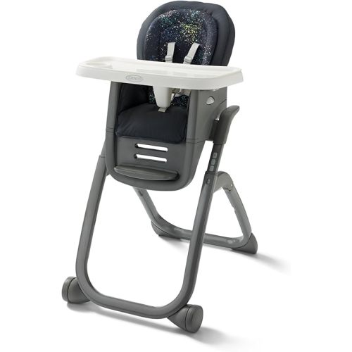 Graco DuoDiner DLX Highchair, 6 Stages of Use – Infant to Baby High Chair, Infant to Toddler Booster Seat, Youth Stool, 5 Adjustable Height Positions, Splatter Art