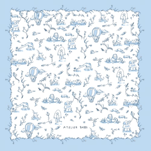 Toile De Jouy/Beige - Muslin Swaddle | Double-Layer Baby Blanket