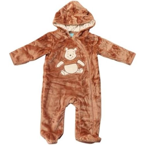 Magic Threadz Disney Clothes Baby Boy Hooded Pram Suit Newborn Fleece Coverall Footies with Ears Mickey, Pooh, Dumbo (0-6/9M)