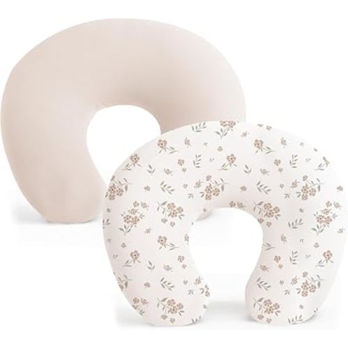 Konssy 2 Pack Nursing Pillow Covers, Soft Stretchy Cover for Breastfeeding