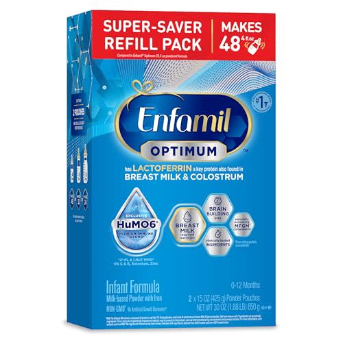 Enfamil Optimum (Enspire), Our Closest Formula to Breast Milk, Immune-Supporting Lactoferrin and Brain-Supporting DHA Baby Formula, 30 Oz Refill