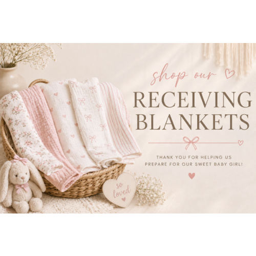 Amazon.com : receiving blankets baby girl