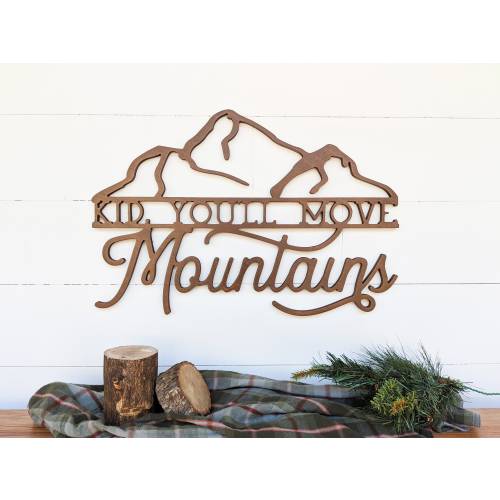 Mountain Nursery Wood Sign - Rustic Woodland Kids Room Decor