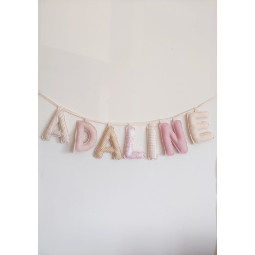Personalized Puffy Letter Banner, Birthday, Baby Shower, Handmade Fabric Nursery Decor