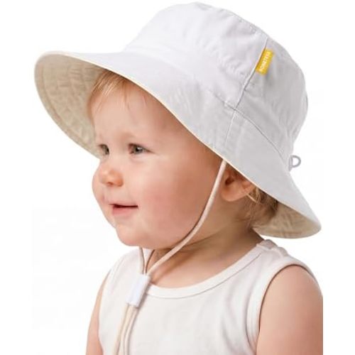 Baby Sun Hat for Toddler Kids Bucket Hat Summer Beach Essentials UPF 50+ Sun Protection Bamboo Rayon Baby Hats for Boys Girls