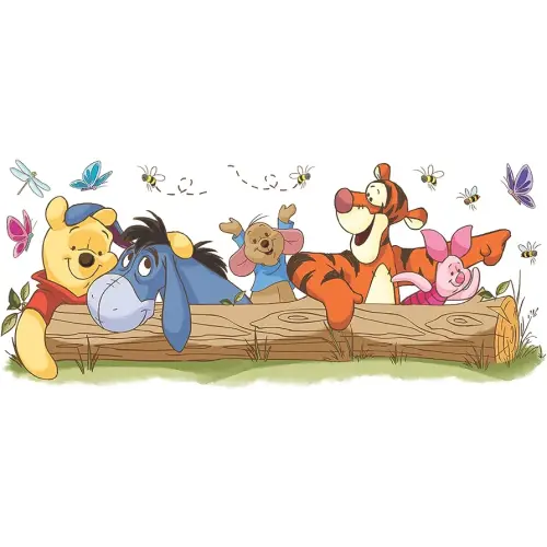 Disney Pooh and Friends Outdoor Fun Giant Peel and Stick Wall Decals by RoomMates, RMK2553GM