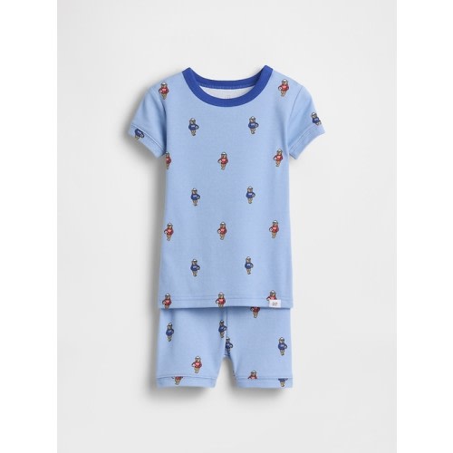 Baby & Toddler Organic Brushed Cotton Soccer Bear PJ Short Set