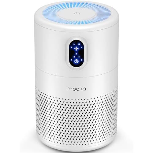 MOOKA Air Purifiers for Home Room up to 1076ft², True HEPA Filter, B-D02L