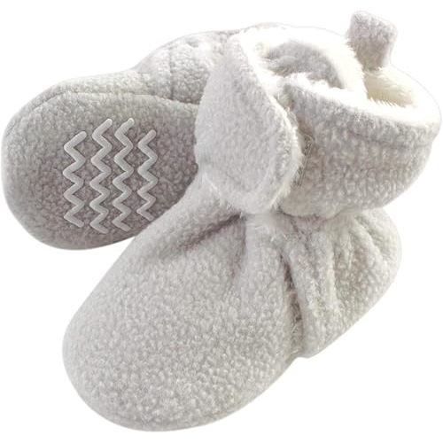 Hudson Baby Unisex Baby Cozy Fleece and Faux Sherpa Booties