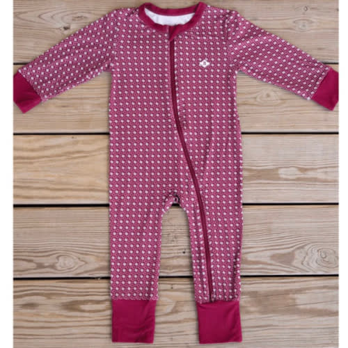 Baby Zip Up - Texas - Maroon & Grey – BURLEBO
