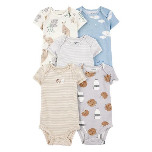 Baby Boy Carter's 5-pk. Kangaroo Cloud Short Sleeve Bodysuits