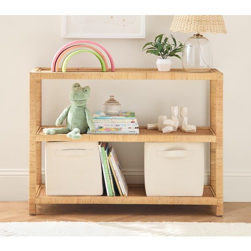 Rattan 2-Shelf Bookcase (42")