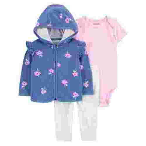 Carter's Child of Mine Baby Girl Cardigan Outfit Set, 3-Piece Sizes,Newborn-24 Months