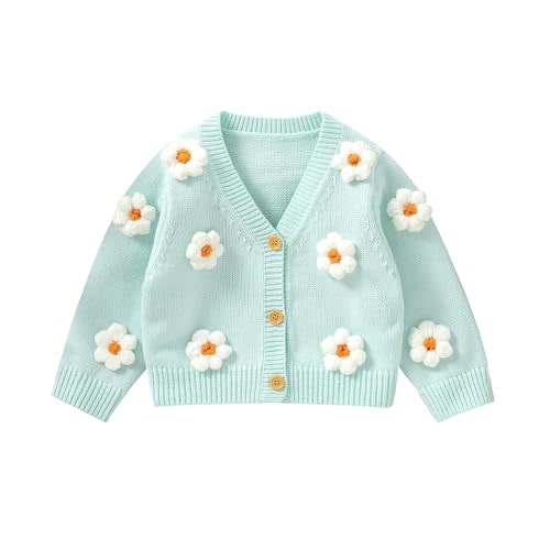 Newborn Baby Girl Boy Cute Long Sleeve Button Up Cardigan Toddler Knit Sweater Infant Fall Winter Clothes
